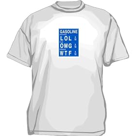 Gas Price Sign LOL, OMG, WTF HI RES Logo Men's tee Shirt Small thru 6XL