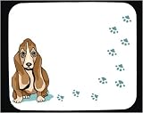 Mouse Pad with footprints, paw, hound, print, pet, animal, dog