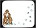 Mouse Pad with footprints, paw, hound, print, pet, animal, dog