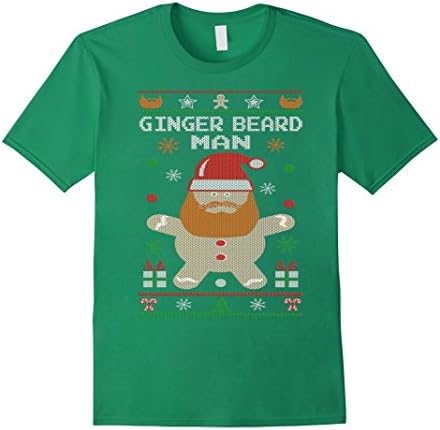 Men's Ginger Beard Man Ugly T Shirt Large Kelly Green