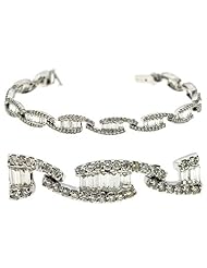 14K White Gold 3.43cttw Round Diamond Bracelet