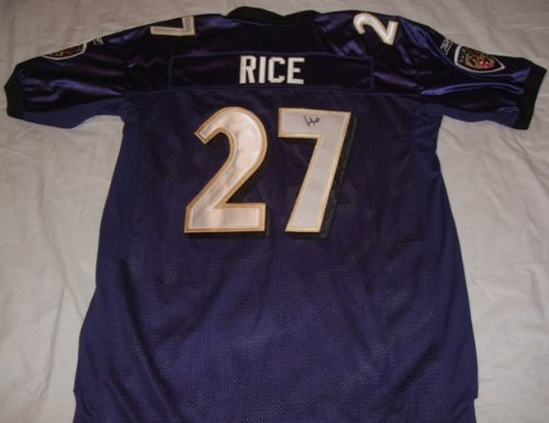 Ray Rice Autographed Baltimore Ravens Purple Jersey