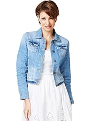 Indigo Collection Pure Cotton Washed Look Denim Jacket