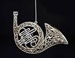 Seasons of Elegance Musical Instrument Ornate French Horn Christmas Ornament