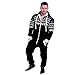 Newfacelook Mens Onesies One Piece Hooded Pajamas for Adults Non Footed Printed Adult Onesie Playsuit