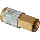 Amflo C90-100 Coupler, 1/4" HI FLO/HVLP, 1/4" FNPT, Brass Plated