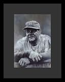 Babe Ruth (Leaning) Sports White Wood-Mounted Poster Print - 11