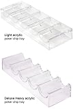 Stackable 100-Chip Poker Chip Trays/Racks - Set of 10 - Choose from Light Weight or Heavy Duty Acrylic