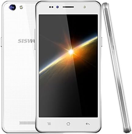 Android 5.1 Unlocked Cell Phones Siswoo C55 with 5.5 Inch Screen MTK6735 Quad Core 16G ROM (White add Armband)