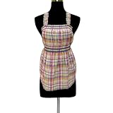 Check Design Jumper Style Cotton Ladies Casual Top With Backside Adjustable String (Free Shipping) Ltop0187