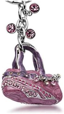 SouthShore Jewels Swarovski Elements Crystal Handbag Keychain - Pink