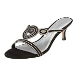 A. Marinelli Women's Caryn Low Heel Sandal,Black Suede,13 M