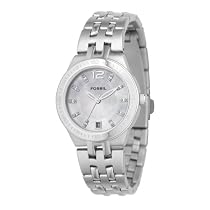Women's White Crystal Stainless Steel