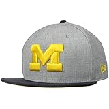 NCAA Michigan Wolverines Bind Back 9Fifty Snapback Cap, Medium/Large, Gray
