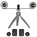 Livestream Gear - Dual Device Mounting Bar with 2 Ball Heads and Magnetic Mounts for All Smartphones. Mount Bar has 1/4