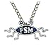 Large 'shapely' Flying Spaghetti Monster Pendant/Necklace - bright silver finish