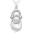 10k White Gold Diamond Shoe Pendant (1/20 cttw, I-J Color, I3 Clarity)