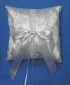 New White Diagonal Ring Pillow Bridal Accessory (RP1499)