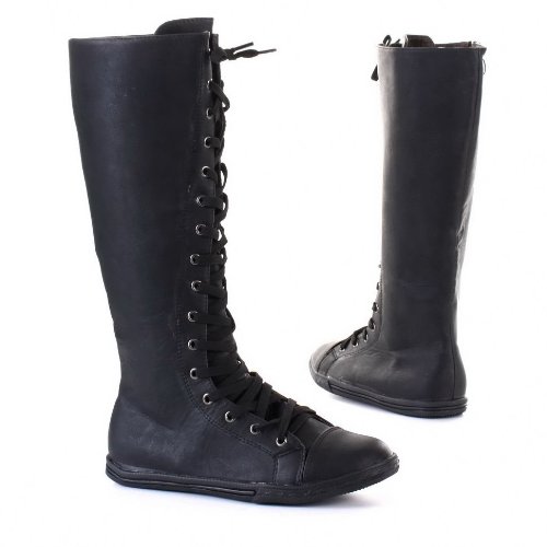 Damen Schuhe, Stiefel, 9702, Synthetik in hochwertiger Leder Optik, Schwarz, Gr 39