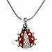 Adorable Red Ladybug Charm Pendant Necklace