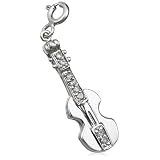 Buy Sterling Silver Diamond Violin Charm by Amazon.com Collection