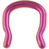 PVD Stainless Steel Septum Retainer: 16g Purple