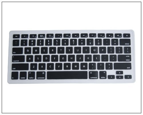 Kuzy - BLACK Keyboard Silicone Cover Skin for Macbook / Macbook Pro 13
