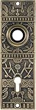 Small Windsor Pattern Door Knob Backplate With Keyhole