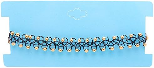 Metallic Gold Beads Woven Tattoo Choker