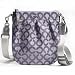 Coach Signature Parker Op Art Swingpack Messenger Crossbody Bag Purse Flax Haze Purpl...