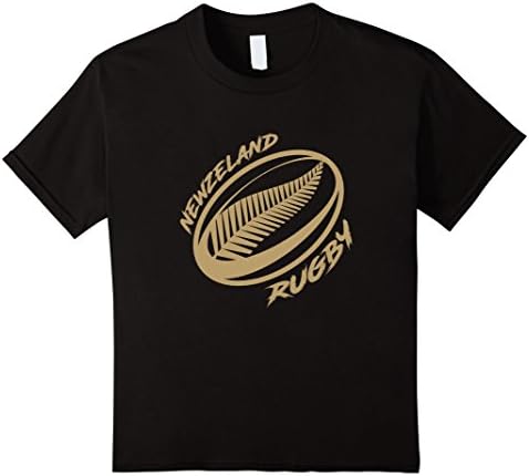 Kids NEW ZEALAND RUGBY T-Shirt Rugby Union T-Shirt 10 Black