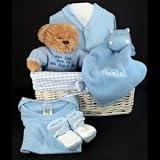 Blue Baby Basket. Can be personalised with up to 15 characters/letters