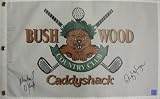 Cindy Morgan & Michael O'keefe Dual Signed Caddyshack Golf Pin Flag - Autographed Pin Flags