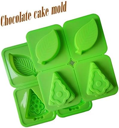 Style Large Silicone Baking Tools Wholesale Hot Sale Silicone Cake Molds 4-hole 2 Leaf Type Chocolate Soap Moon Cake Pans