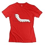 JIALE Women's Silkworm T Shirt Small Red