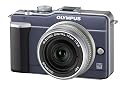 OLYMPUS マイクロ一眼 PEN E-PL1パンケーキレンズキット ブルーブラック E-PL1 PKIT BLU (メーカー受注販売モデル)