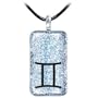 Holly Lynn Silver Gemini Zodiac Dichroic Glass Necklace