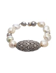 Diamond Pave Gemstone Beads Cord Bracelet Sterling Silver Wedding Jewelry