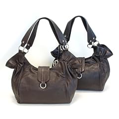 Schultertasche Ledershopper Eve & Ella aus hochwertigem Rindleder mit zwei Tragegriffen