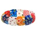 Multi Color Floral Murano Glass Stretch Bracelet
