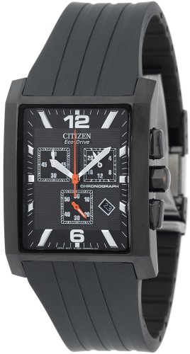 Citizen Men's AT0915-06E Eco-Drive Largo Black Plated Steel Rubber Strap Watch
