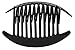 France Luxe Belle Interlocking Comb Pair - Black