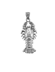 Dazzlers Solid 14k Gold Lobster Charm Pendant Available in three colors from jewelsberry (weights: 3.7 grams only)