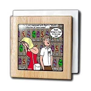 Lava Lamps On First Date - 6 Inch Tile Napkin Holder by 