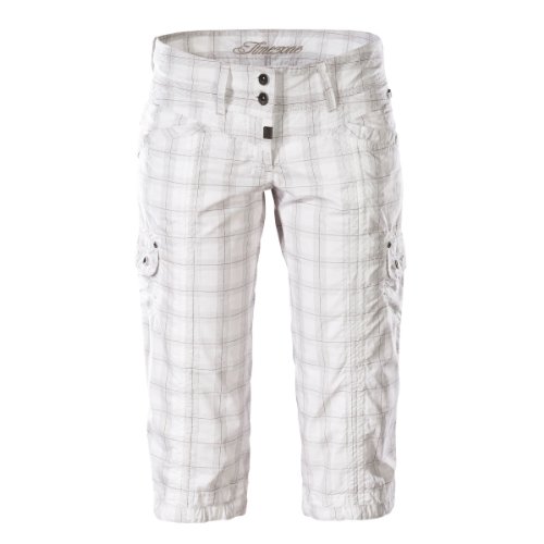 Timezone Damen Hose/ Short & Bermuda Comfort Fit,, kariert 15-0125-B Holiday, Gr. 26, Wei&szlig; Preisvergleich