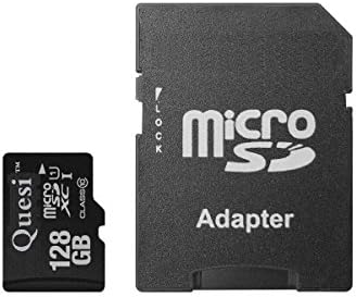 Quesi 128gb Class 10 Micro Sd Sdxc Tf Flash Memory Card Uhs-1 up to 70mb/s Read Speed with Adapter