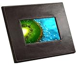NIX Designer Range - 7 inch Digital Photo Frame with 128mb Internal Memory - Dark Brown Leather Look