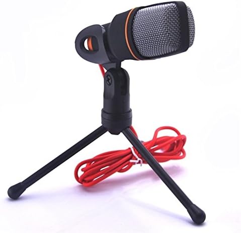 New Condenser Microphone Professional Condenser Sound Podcast Studio Microfone for PC Laptop Skype MSN Karaoke (Color: Black)