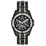 Bulova #98R111 Ladies Two Tone Black IP Multi Function Watch by Bulova