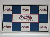 ATLANTA BRAVES vs. LOS ANGELES DODGERS Classic Board Game CHECKERS SET (with Team Colors & Helmets)